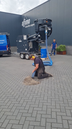 Materiaal opzuigen 