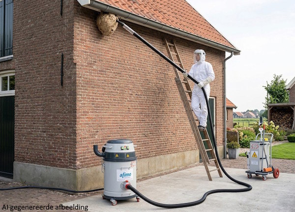 hoornaar stofzuiger boederij nest verwijderen Atimo
