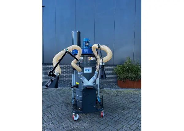 Afzuigunit met dubbele afzuigarm