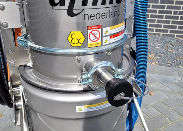 Industriële ATEX stofzuiger inlaat