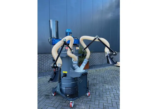 Puntafzuiging met dubbele afzuigarm