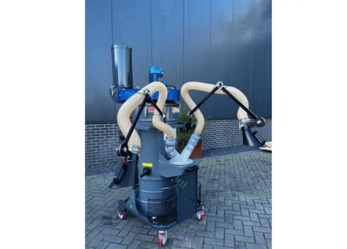Puntafzuiging met dubbele afzuigarm