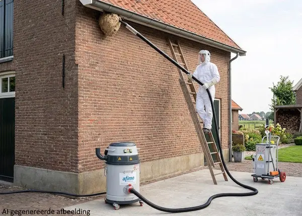 Dankzij overhead kit veilig te gebuiken voor verwijderen van hoornaarnesten - AI gegenereerd