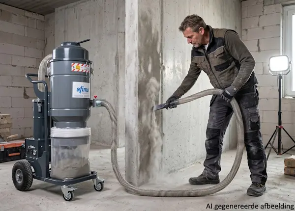 Stofzuiger om freesstof en betonstof mee op te zuigen