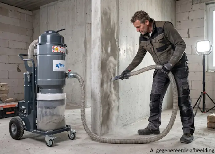 Stofzuiger om freesstof en betonstof mee op te zuigen
